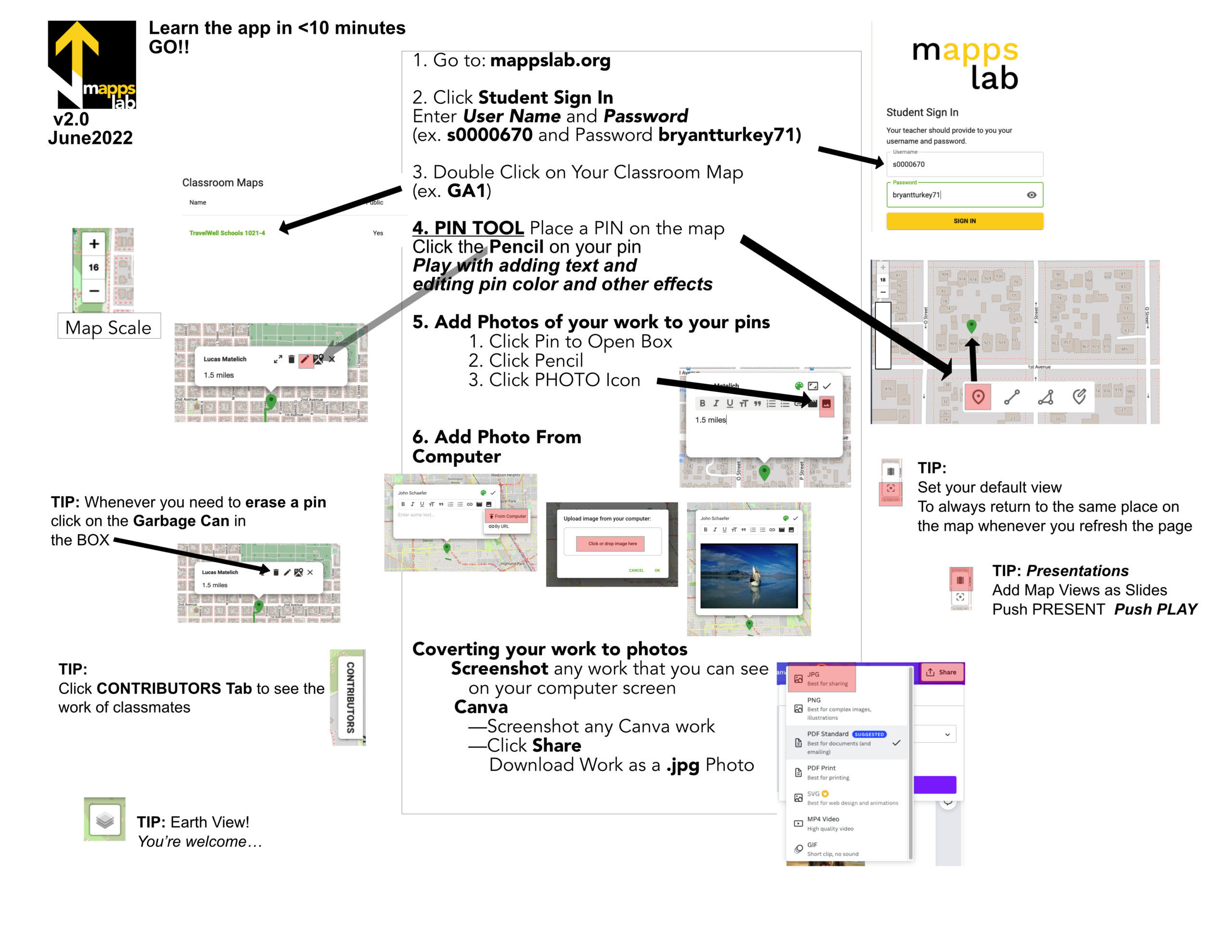 MappsLab instructions graphic.