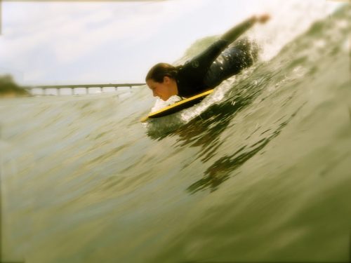 Chloe surfs OB2